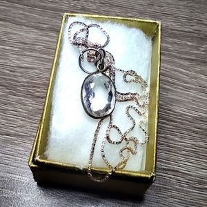 5 - Oval cut CZ pendant necklace